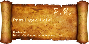 Pratinger Uriel névjegykártya
